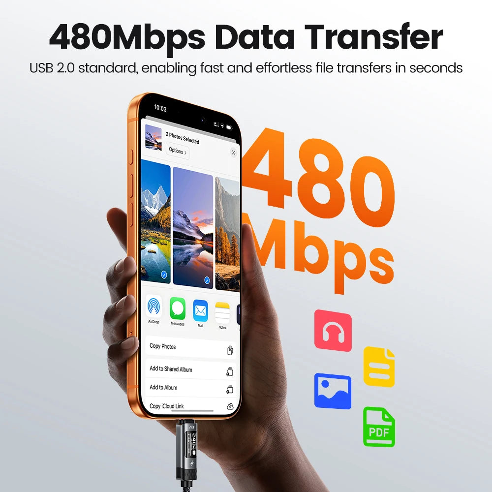 Toocki X111 240W USB C Cable Fast Charging PD3.1 OLED Digital Display Type C to Type C Cable For Macbook iPhone 17 Samsung S25