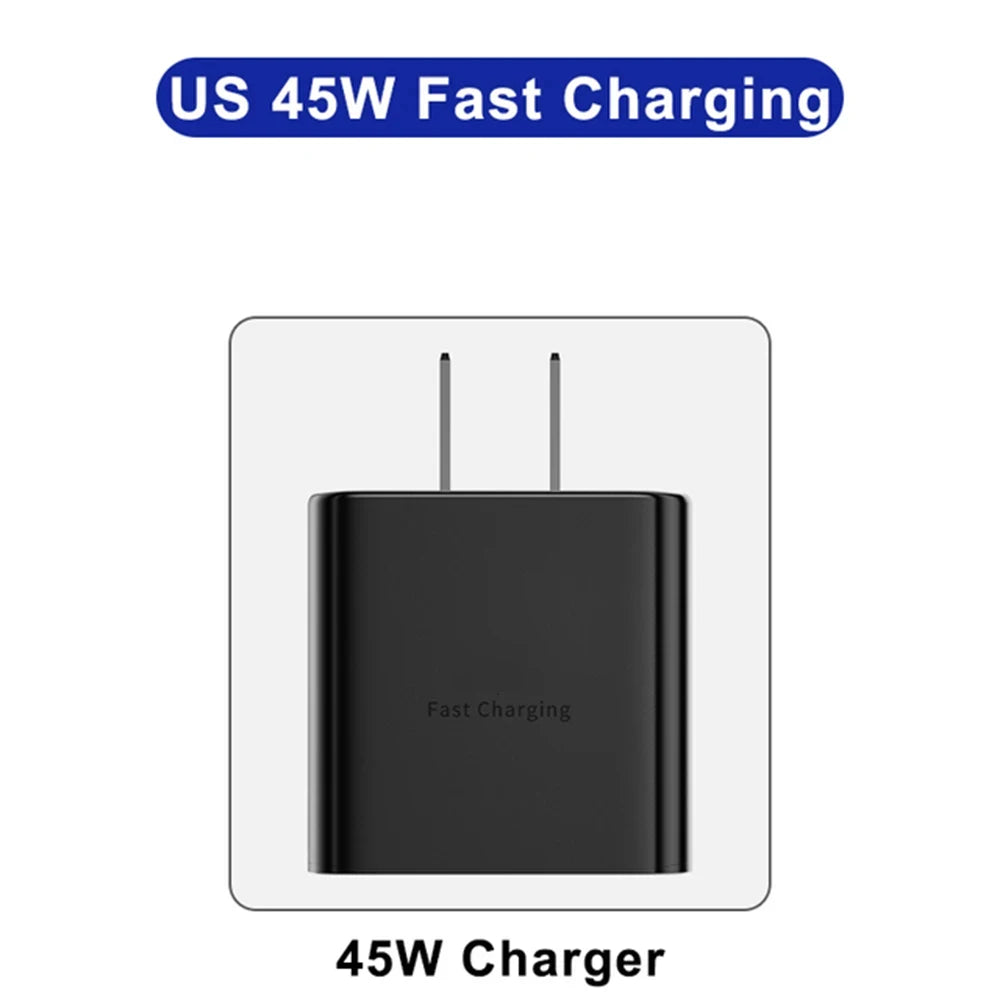 45W PD Super fast charge for  S22 S23 Ultra Note 10+ 5G USB C Mobile Phone Type C US/EU/UK  Fast Quick Charging Wall Adapter