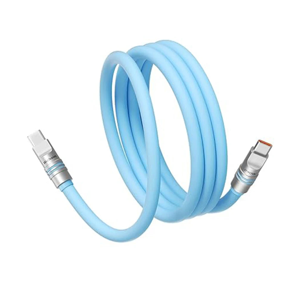 Hichain PD240W USB C Fast Charging Cable Soft Liquid Silicone Type to C Cable For iphone Laptop Tablets Earphones 1.2M/2M